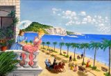 oeuvre de l'artiste ARMAND Evelyne : promenade des Anglais à la belle époque